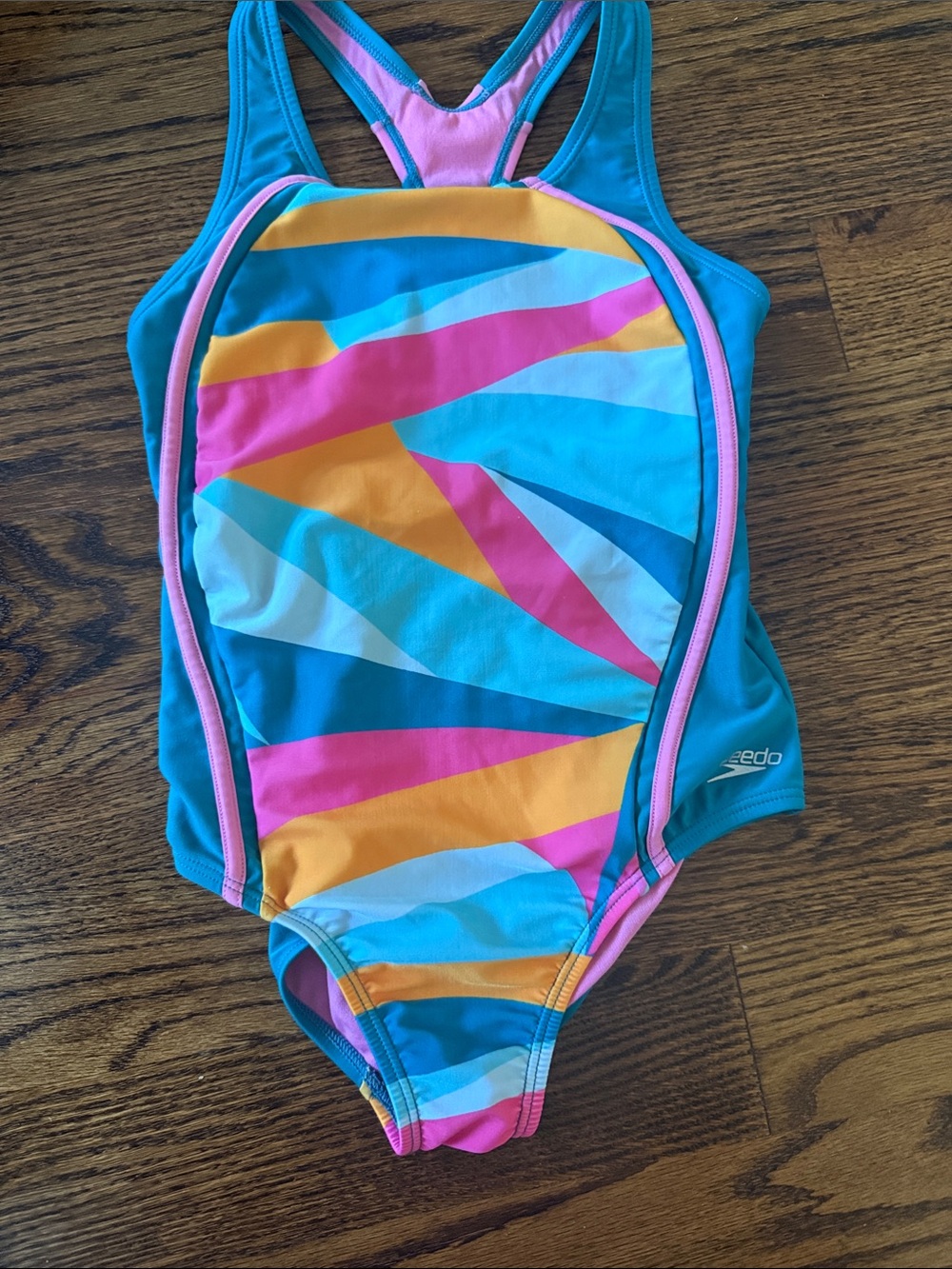 Speedo Teal Multicolor Girls' One-Piece Swimsuit